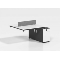 非凡黑白系列1.2米对坐板式职员桌